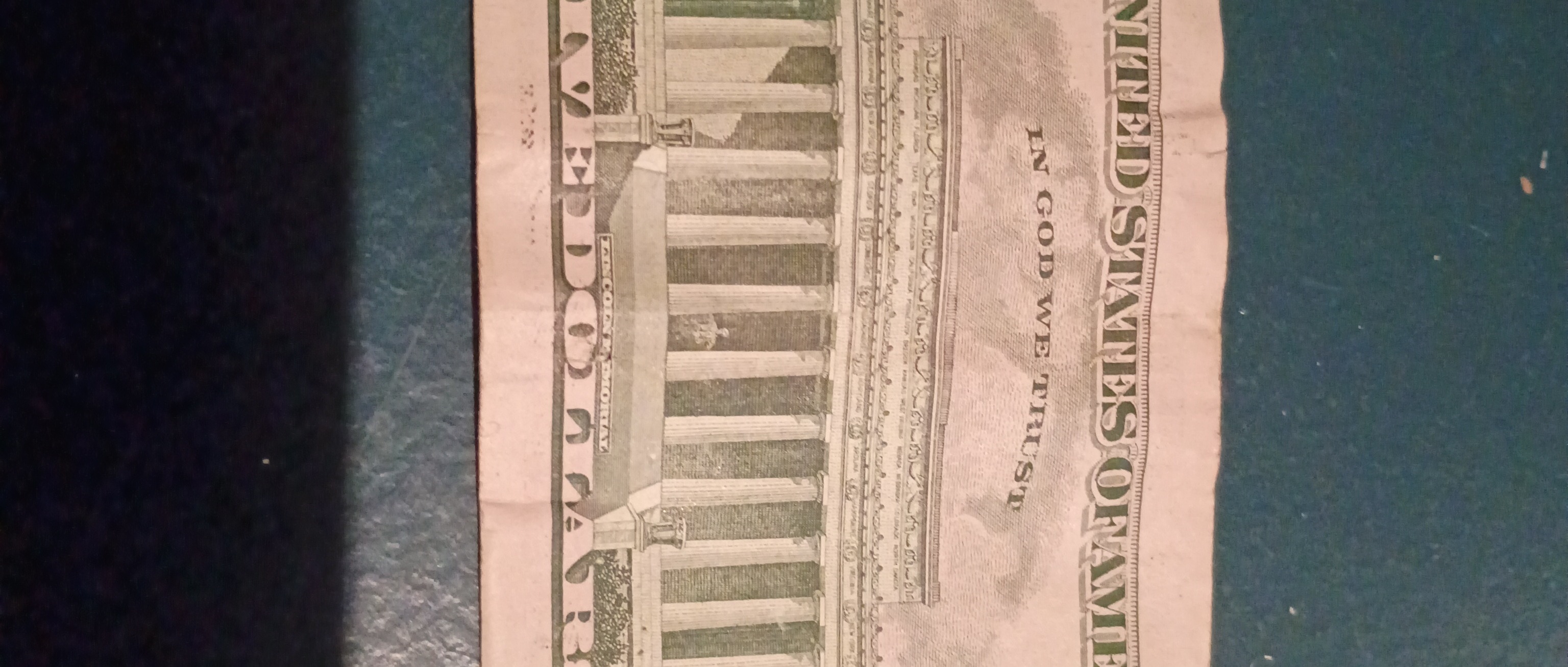 Back of note