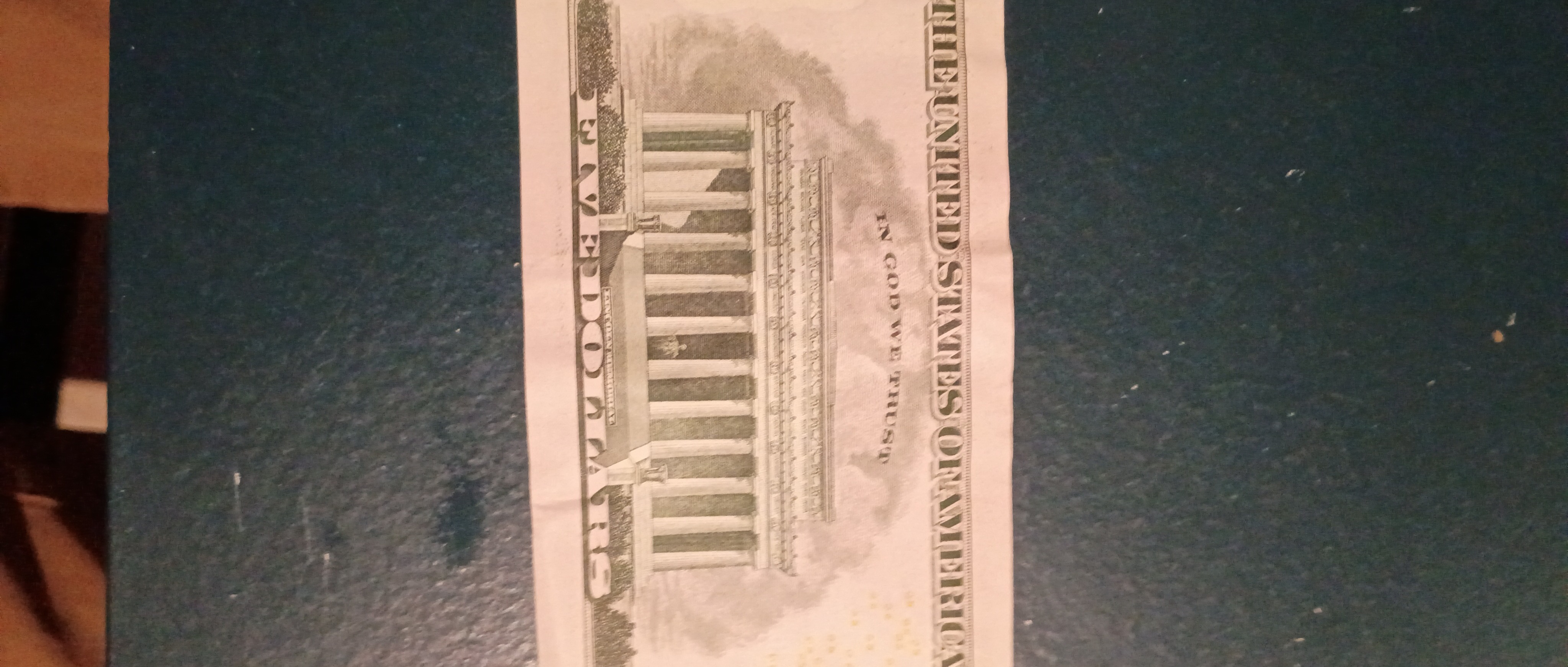 Back of note